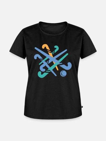 Hockeyschläger - Frauen Premium Bio T-Shirt - Schwarz