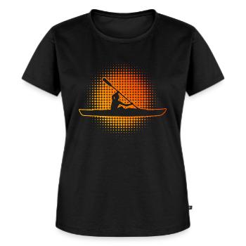 Kajak Kajakfahren Herren Kayak Damen Kanu - Frauen Premium Bio T-Shirt - Schwarz - Vorne - Selfina (174cm)