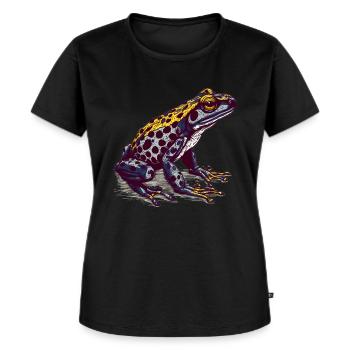 La grenouille empoisonnée vénéneuse vit sous les tropiques - T-shirt Premium bio Femme - noir - Devant - Selfina (174cm)
