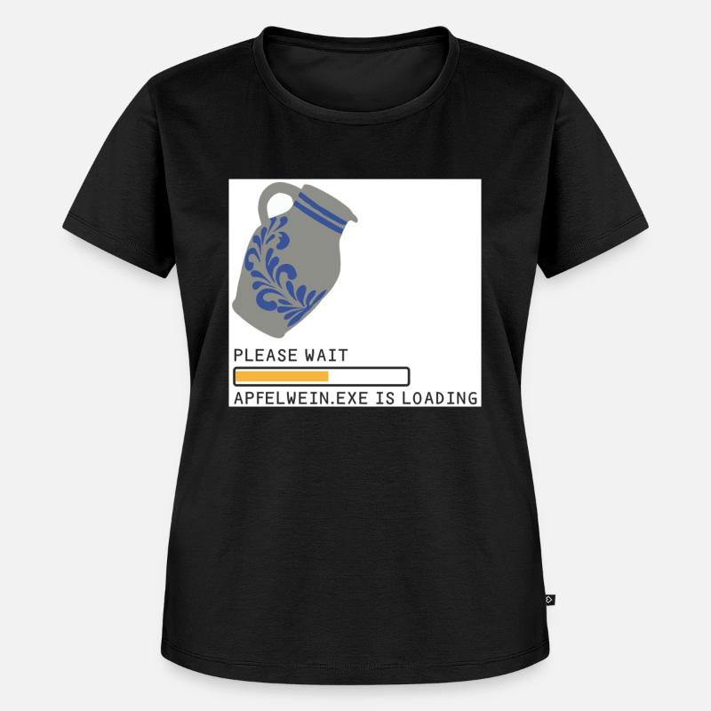 Bembel Loading please wait - Women's Premium Organic T-shirt - black
