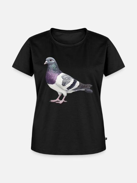 Taube - Frauen Premium Bio T-Shirt - Schwarz