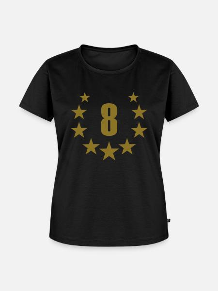 8 deluxe - Frauen Premium Bio T-Shirt - Schwarz