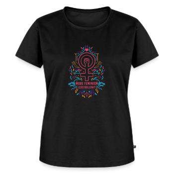 féminisme - T-shirt Premium bio Femme - noir - Devant - Selfina (174cm)