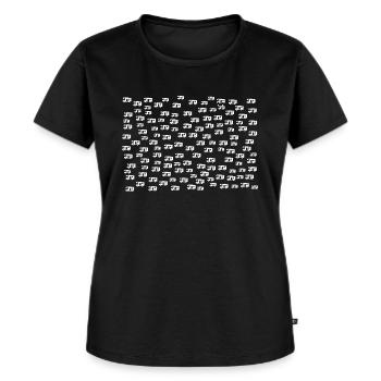 Wohnmobile klein weiss querformat - Frauen Premium Bio T-Shirt - Schwarz - Vorne - Selfina (174cm)
