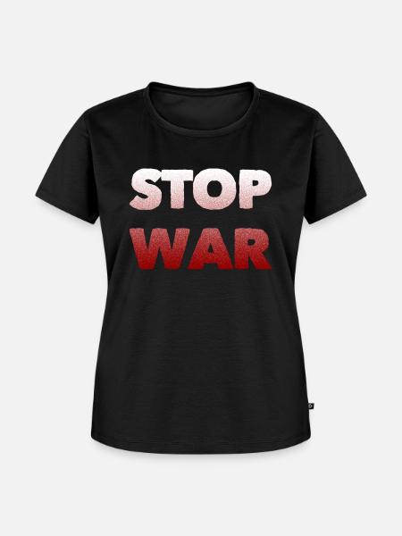 Stop War - Frauen Premium Bio T-Shirt - Schwarz
