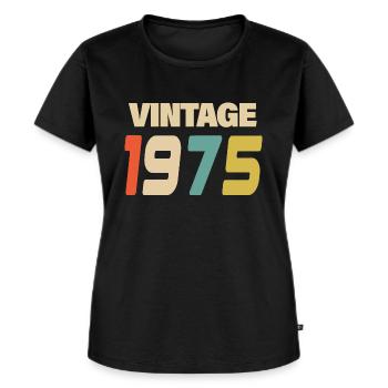 1975 Vintage Retro Classic 1975 - Women's Premium Organic T-shirt - black - Front - Selfina (174cm)