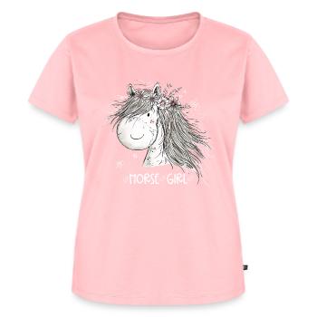 Horse Girl Horse Girl Horses Cartoon - Women's Premium Organic T-shirt - rose - Front - AI Model Female 172 dark (172cm)