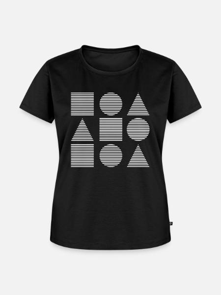 Design geometrischer Formen - Frauen Premium Bio T-Shirt - Schwarz