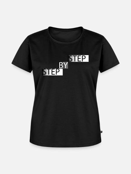 Step by step - Frauen Premium Bio T-Shirt - Schwarz