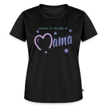 Mama - Frauen Premium Bio T-Shirt - Schwarz - Vorne - Selfina (174cm)