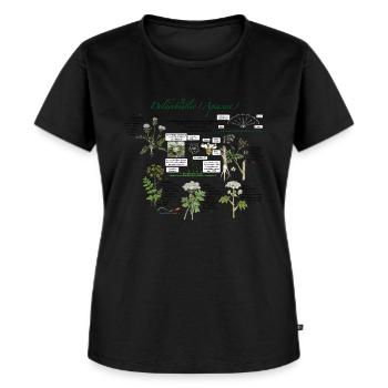 Doldengewächs - Frauen Premium Bio T-Shirt - Schwarz - Vorne - Selfina (174cm)