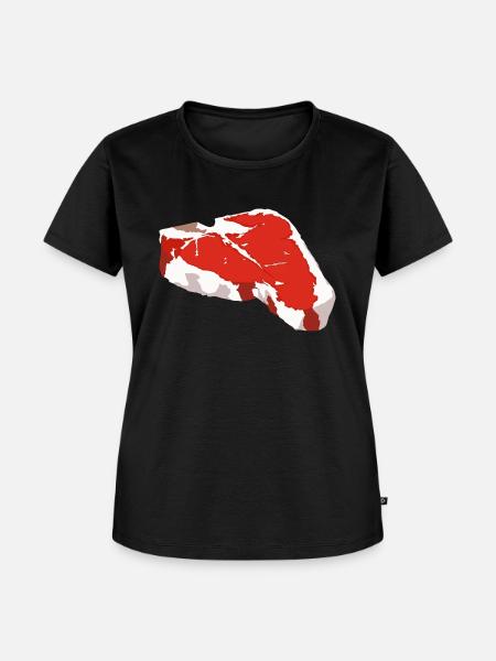 Steak - Frauen Premium Bio T-Shirt - Schwarz