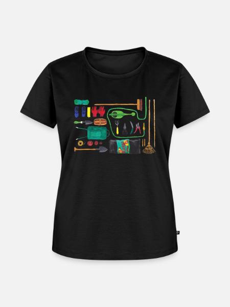 Gartengeräte - Frauen Premium Bio T-Shirt - Schwarz