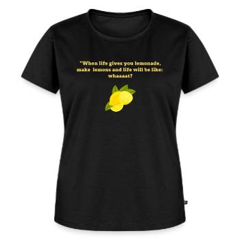 Philsosophie Tipp - Frauen Premium Bio T-Shirt - Schwarz - Vorne - Selfina (174cm)