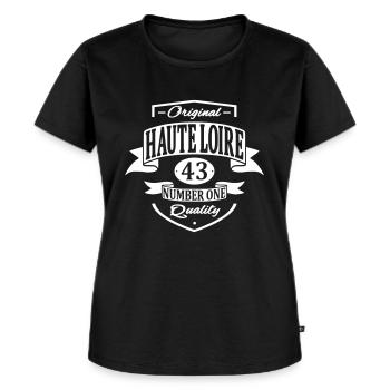 Haute-Loire - T-shirt Premium bio Femme - noir - Devant - Selfina (174cm)