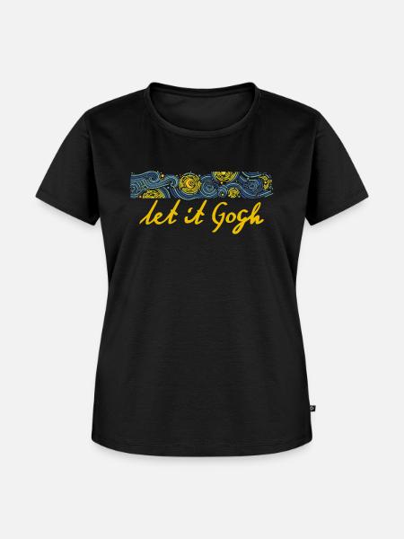 LET IT GOGH - Frauen Premium Bio T-Shirt - Schwarz