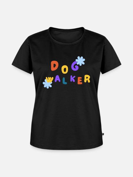 Dog Walker - Frauen Premium Bio T-Shirt - Schwarz