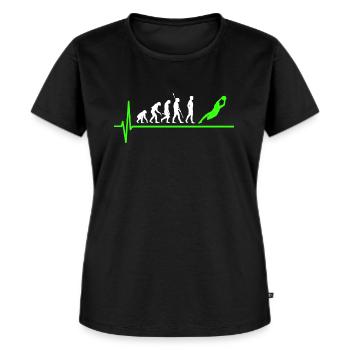 Gardien de but Evolution Football - T-shirt Premium bio Femme - noir - Devant - Selfina (174cm)