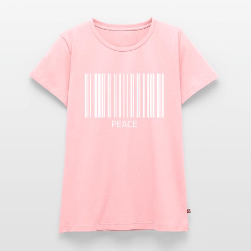 Code-barres de la paix Friedenszeichen Strichcode Symbole T-shirt Premium bio Femme