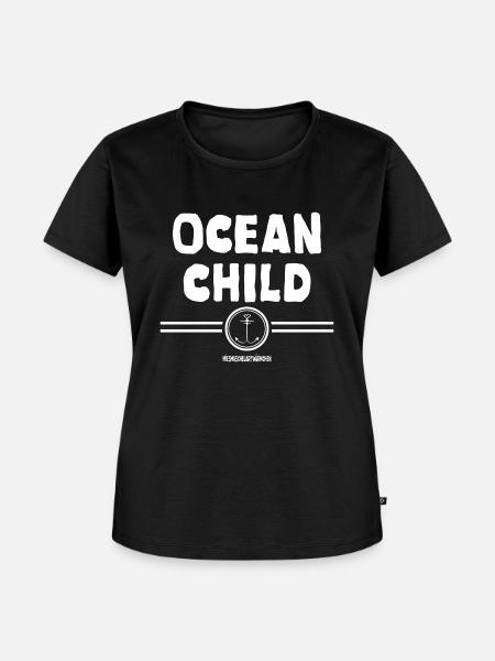 Ocean Child - Frauen Premium Bio T-Shirt - Schwarz