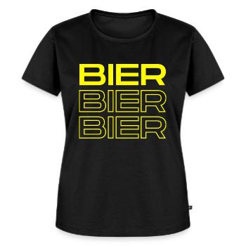 Bier - Frauen Premium Bio T-Shirt - Schwarz - Vorne - Selfina (174cm)