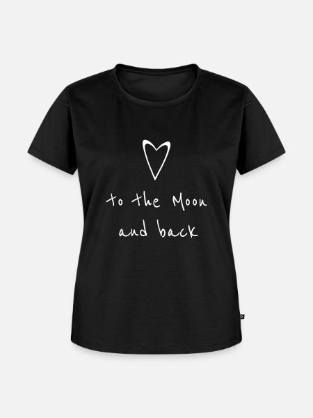 to the moon and back - Frauen Premium Bio T-Shirt - Schwarz
