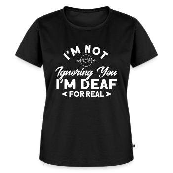 Hörgerät Gebärdensprache Gehörlose - Frauen Premium Bio T-Shirt - Schwarz - Vorne - Selfina (174cm)