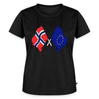 Drapeau de la Norvège, Europe - T-shirt Premium bio Femme - noir - Devant - Selfina (174cm)