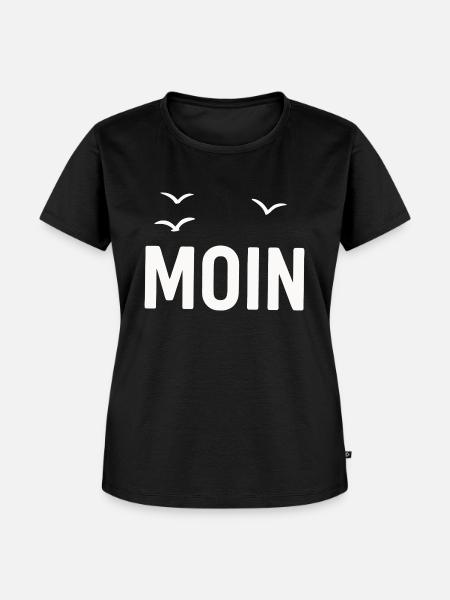 Moin Moewen - Frauen Premium Bio T-Shirt - Schwarz
