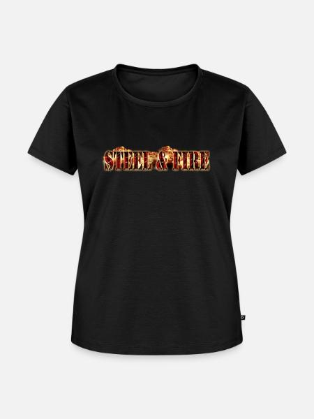 Steel and Fire - Frauen Premium Bio T-Shirt - Schwarz