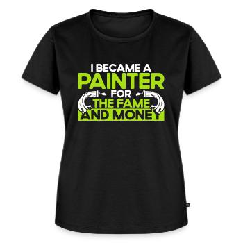 Dekorateur Bautenmaler Farbe mischen Geschenk - Frauen Premium Bio T-Shirt - Schwarz - Vorne - Selfina (174cm)