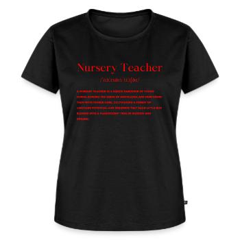Kindergärtnerin Erzieherin Definition - Frauen Premium Bio T-Shirt - Schwarz - Vorne - Selfina (174cm)
