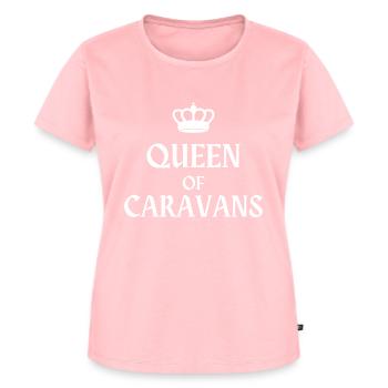 Queen Of Caravans - Für Frauen, die Wohnwagen lieben - Frauen Premium Bio T-Shirt - Rosa - Vorne - AI Model Female 172 dark (172cm)