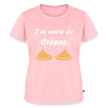 Crêpes Bretagne humour crêpe - T-shirt Premium bio Femme - rose - Devant - AI Model Female 172 dark (172cm)