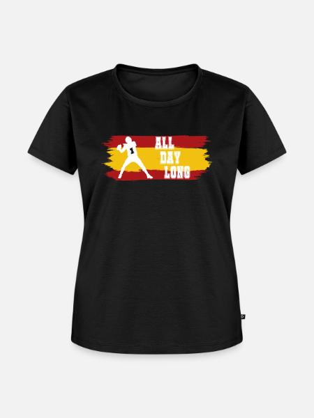 All Day Long ES - Frauen Premium Bio T-Shirt - Schwarz