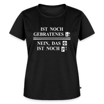 Lustiger Spruch - Physik - Mathe - Chemie - Frauen Premium Bio T-Shirt - Schwarz - Vorne - Selfina (174cm)