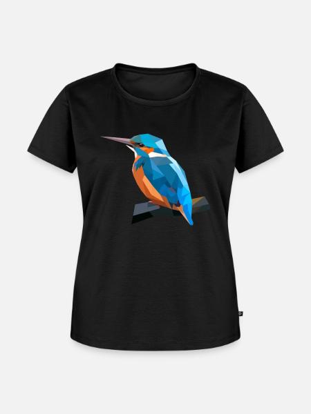 Polyart Eisvogel - Frauen Premium Bio T-Shirt - Schwarz