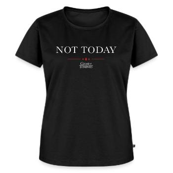 Game Of Thrones Not Today Spruch - Frauen Premium Bio T-Shirt - Schwarz - Vorne - Selfina (174cm)
