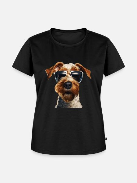 Foxterrier Cool - Foxterrier - Frauen Premium Bio T-Shirt - Schwarz