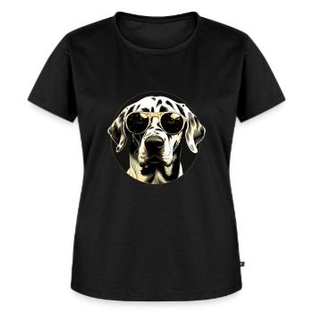 Dalmatien Cool - Chien dalmatien - T-shirt Premium bio Femme - noir - Devant - Selfina (174cm)