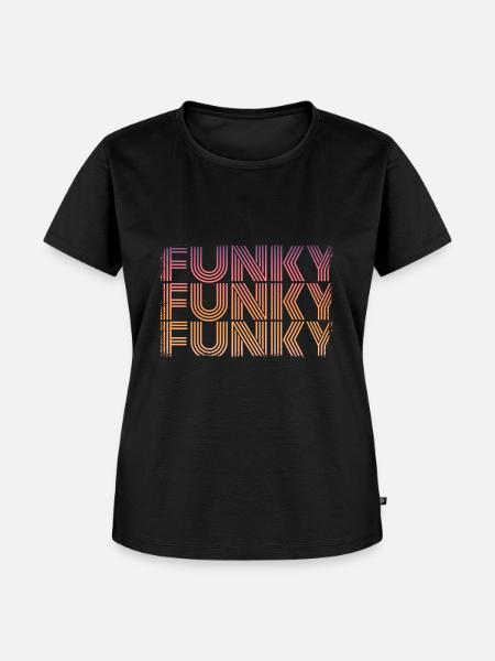 Funky Retro - Frauen Premium Bio T-Shirt - Schwarz
