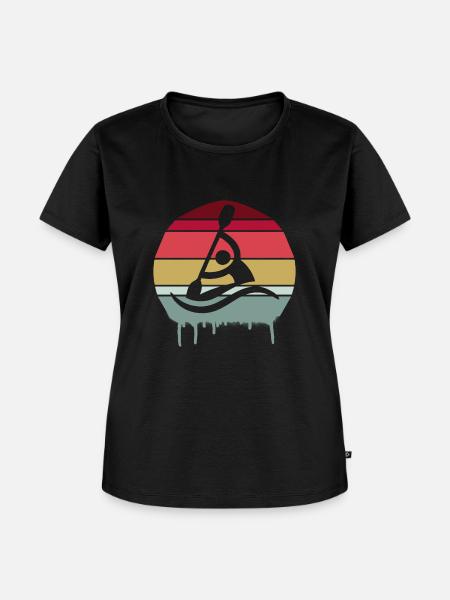 Rowing Retro - Frauen Premium Bio T-Shirt - Schwarz