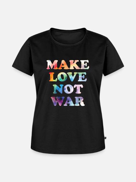 Make Peace not War - Frauen Premium Bio T-Shirt - Schwarz