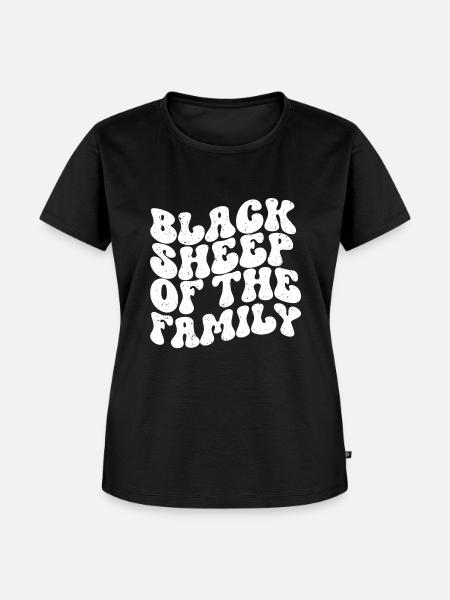 Black Sheep Retro - Frauen Premium Bio T-Shirt - Schwarz