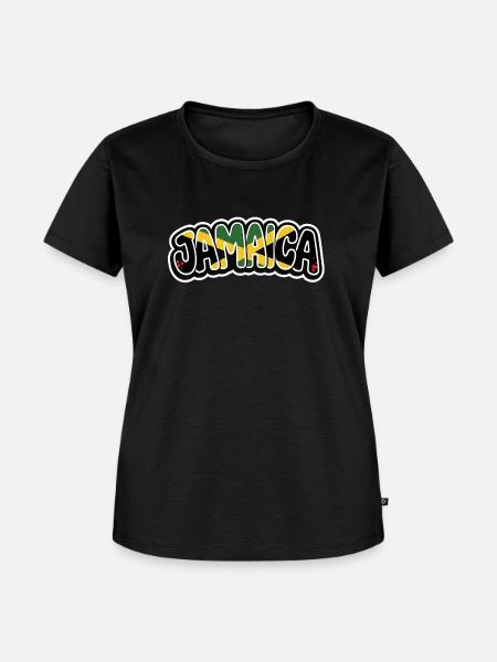 JAMAICA Graffiti - Frauen Premium Bio T-Shirt - Schwarz