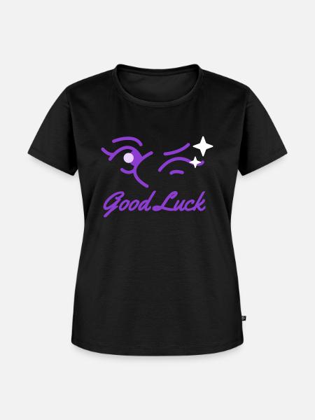 Good luck - Frauen Premium Bio T-Shirt - Schwarz