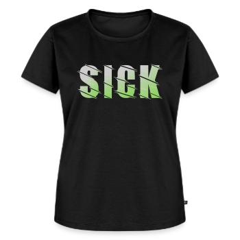 Sick design - Women's Premium Organic T-shirt - black - Front - Selfina (174cm)
