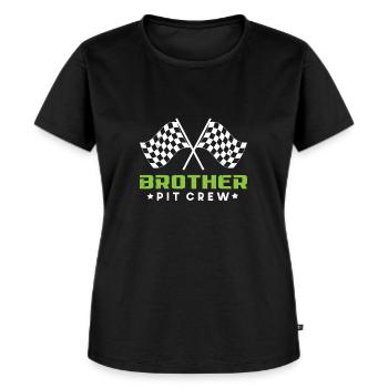 Brother Pit Crew Funny Car Race Birthday Gift - Frauen Premium Bio T-Shirt - Schwarz - Vorne - Selfina (174cm)