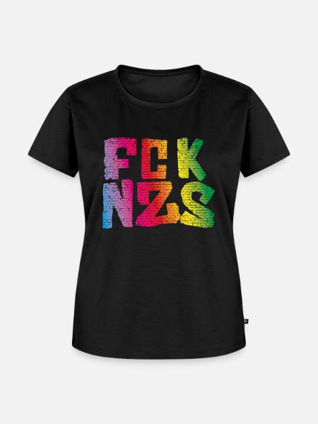 fcknzs rainbow - Frauen Premium Bio T-Shirt - Schwarz