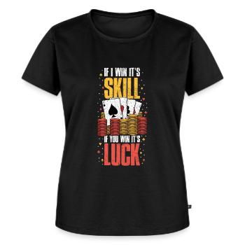 Poker Funny Poker Player Gift - Women's Premium Organic T-shirt - black - Front - Selfina (174cm)